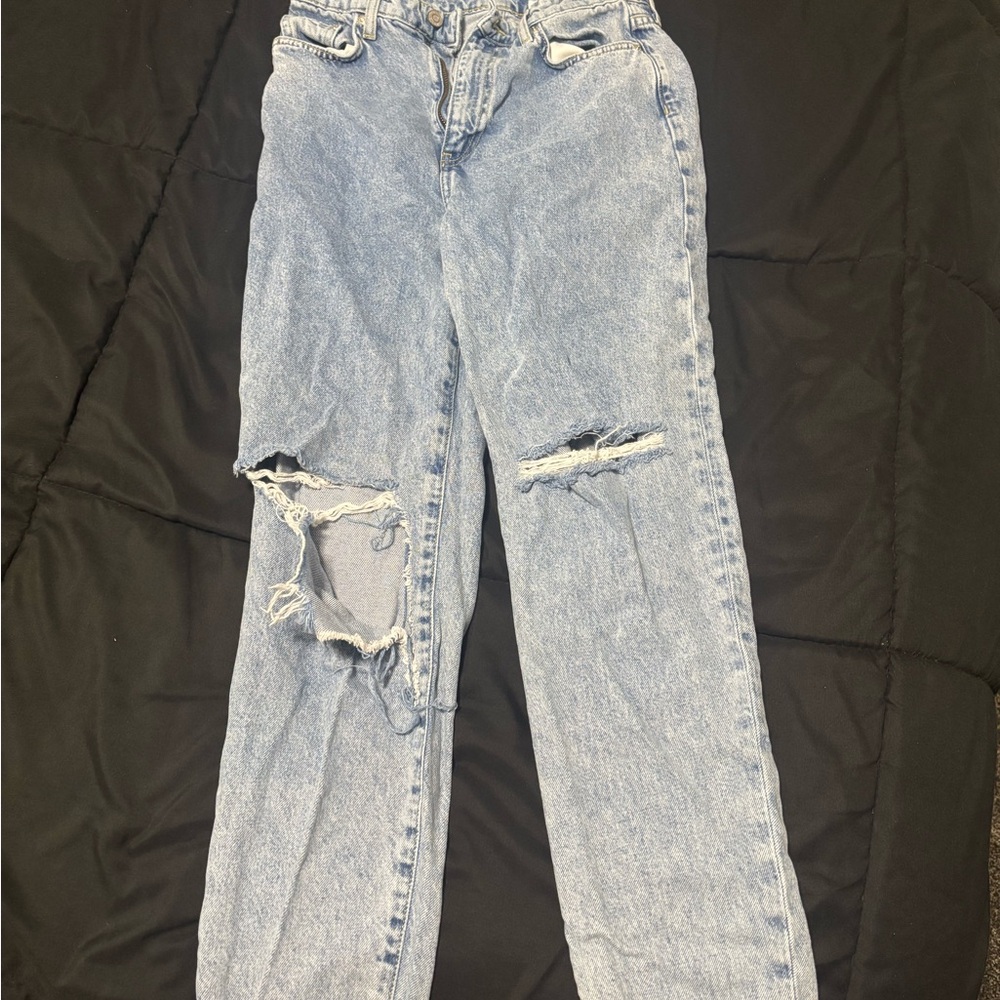 Distressed Light Blue Women's Jeans